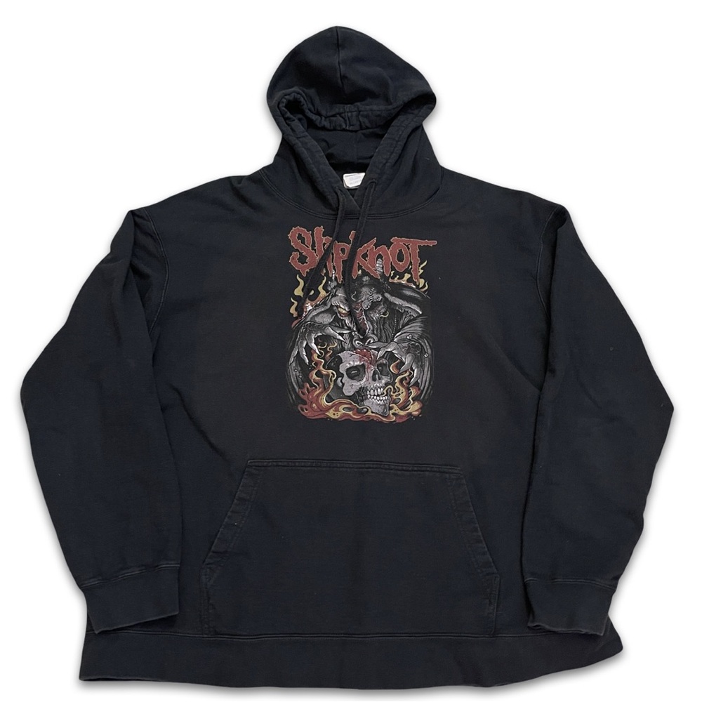 Y2K Slipknot Black Hoodie Mens 2XL